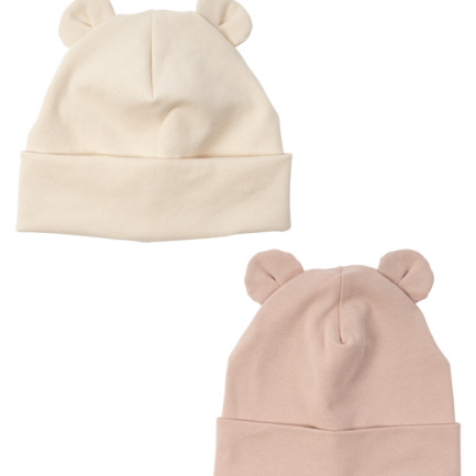 BEANIE WITH TEDDY EARS - GOTS - SS26